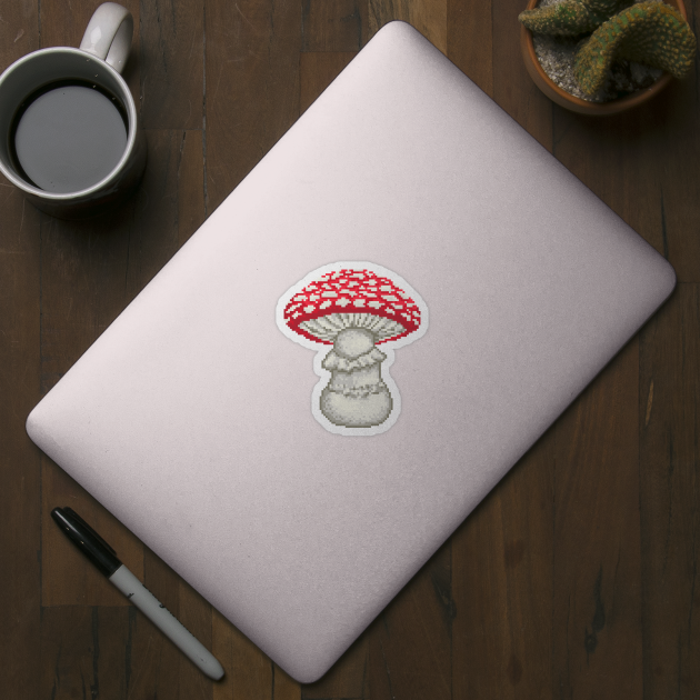 Pixel Fly Agaric by Rivkah